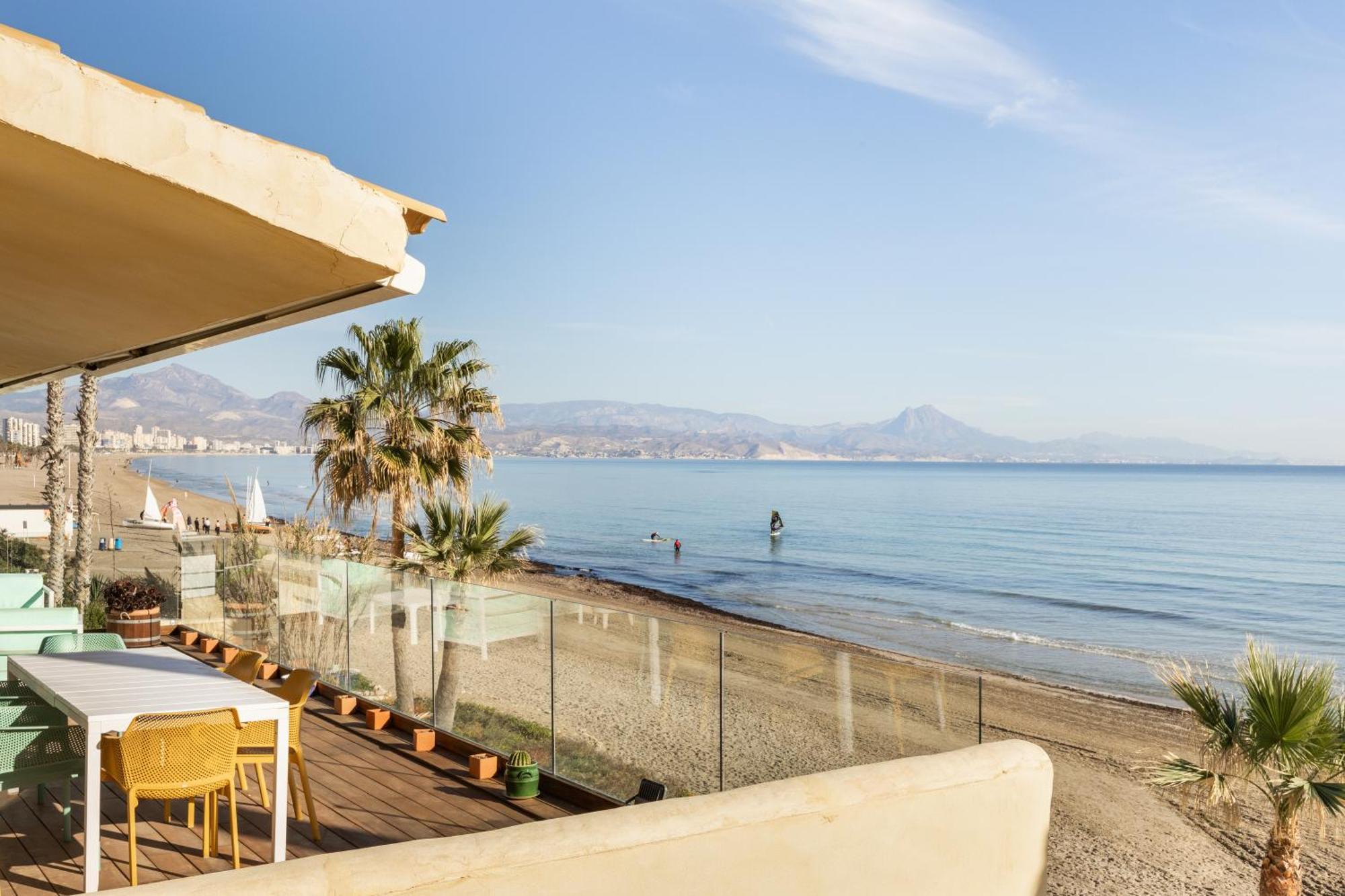 Maravilloso Apartamento Amanecer Cabo A Pie De Playa Y Mar En Chalet Roquetes 阿利坎特 外观 照片